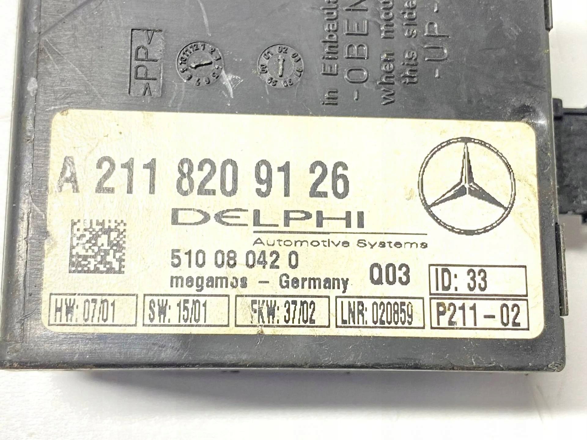 module alarmu Mercedes-Benz C W203 2003 A2118209126