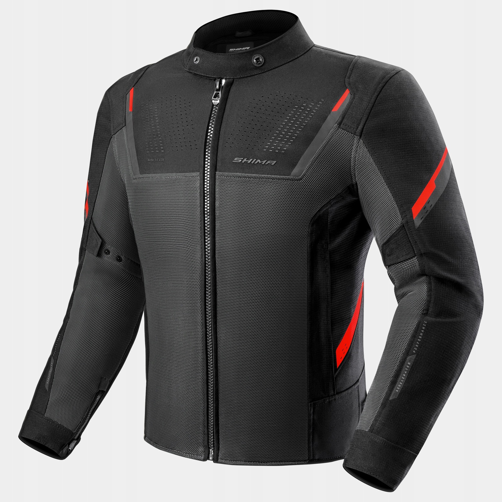 Motocyklová bunda Shima Rush 3.0 Air Grey/Red veľ.L