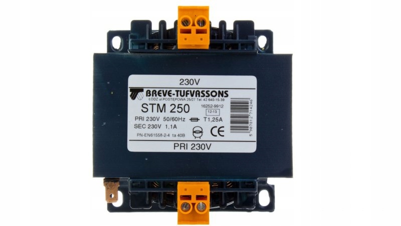 Breve Transformator Jednofazowy Separacyjny Stm 250 230/230V 16252-9912
