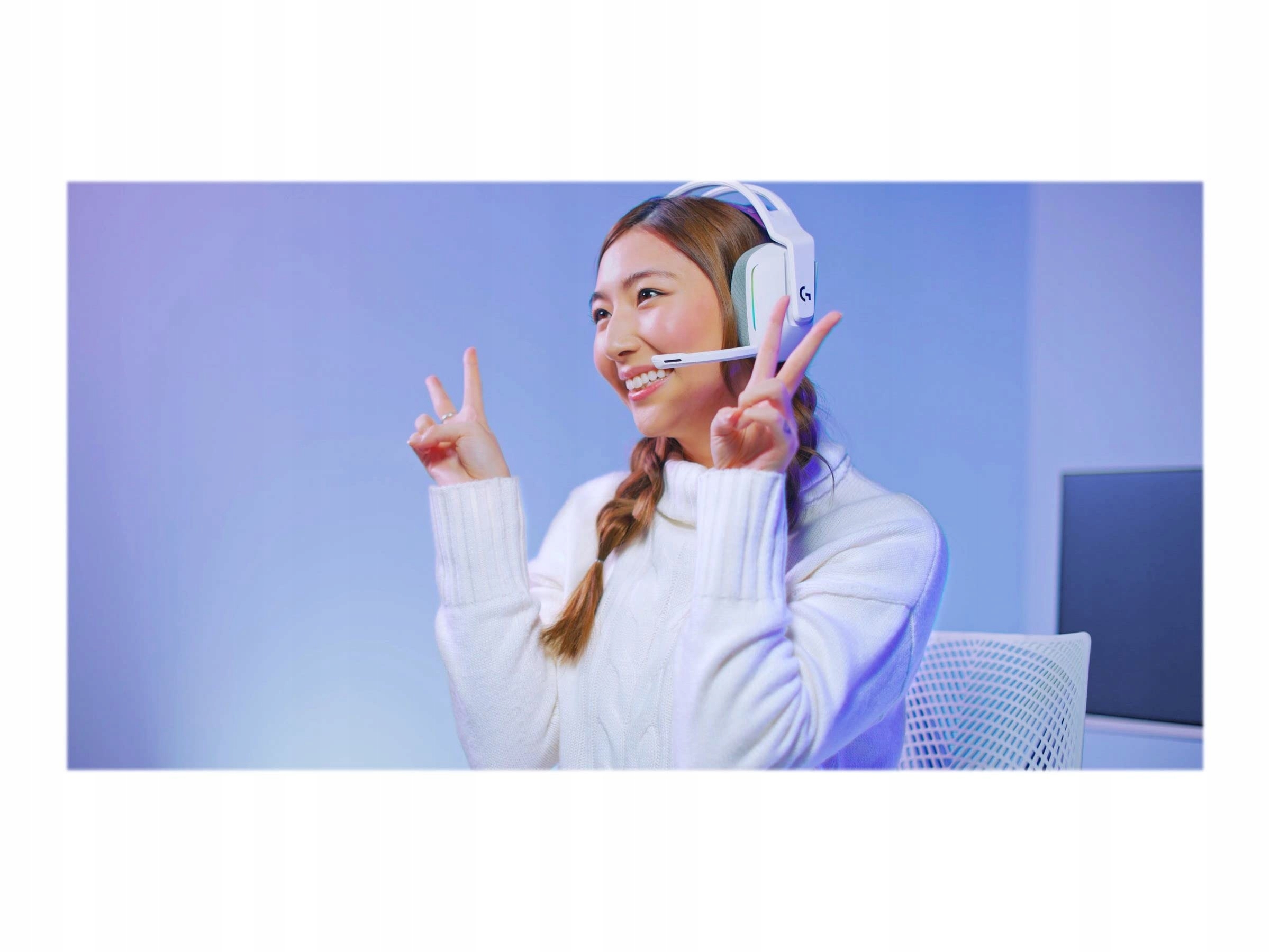 LOGITECH G733 LIGHTSPEED Bezprzewodowy Zestaw Słuchawkowy RGB 29h Biały — miniatura 5