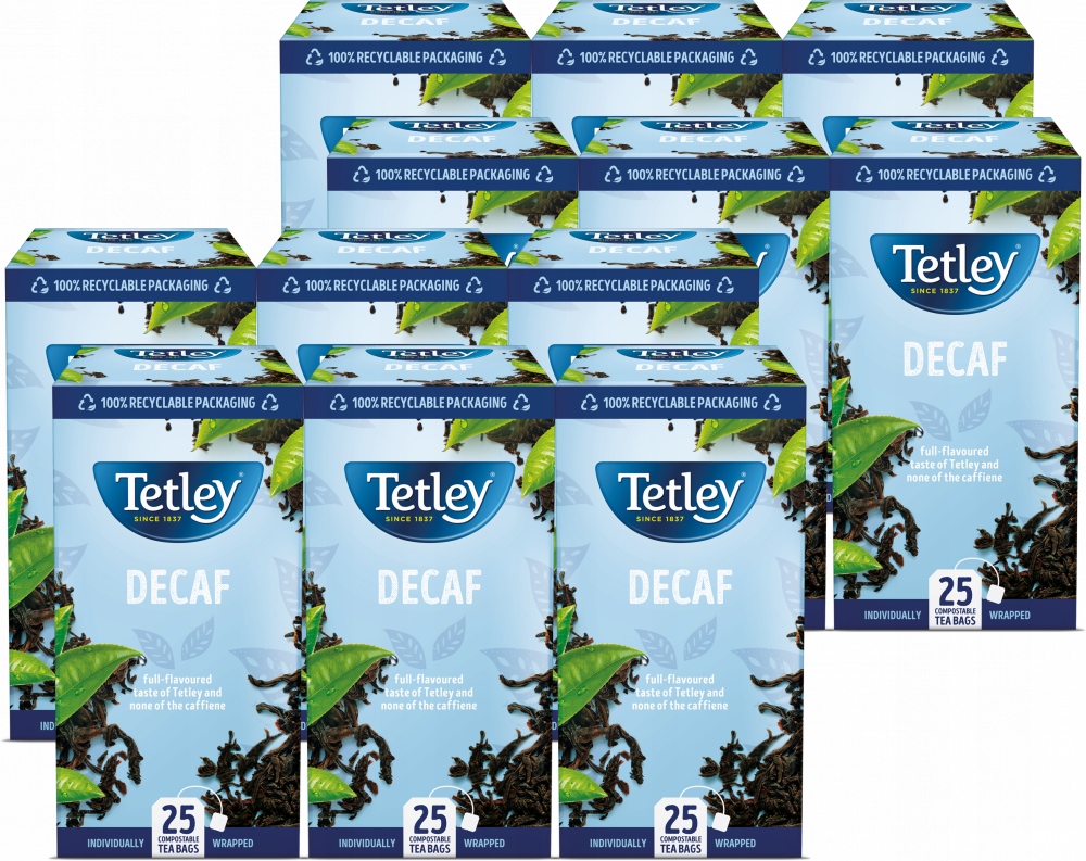 Herbata Tetley Decaf bezkofeinowa 25szt torebki x12
