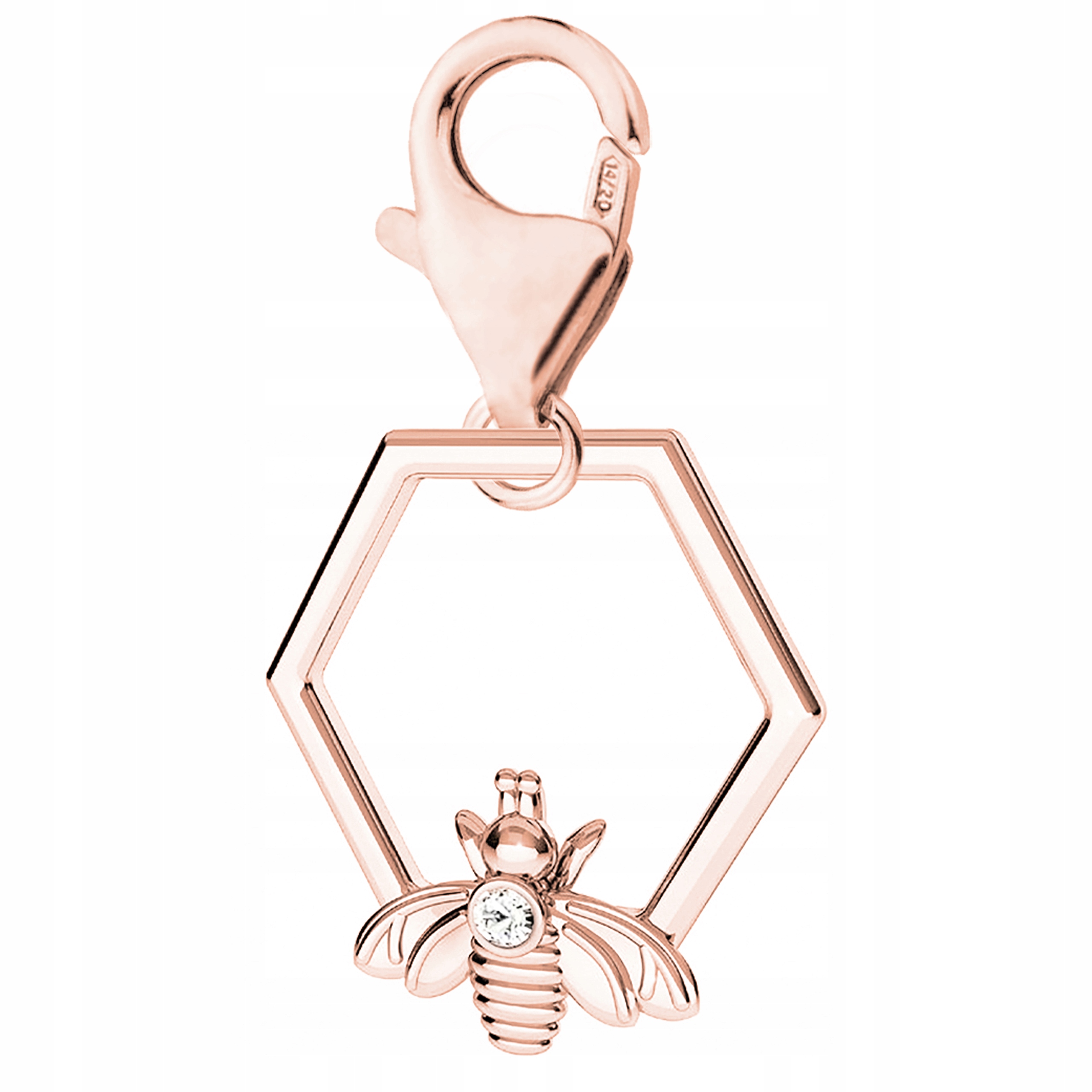 Přívěsek Včela růžové zlato stříbro 925