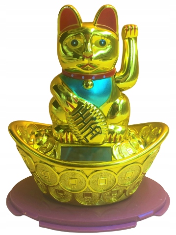 

Solarny Japoński Kot Maneki-Neko Szczęścia 15cm