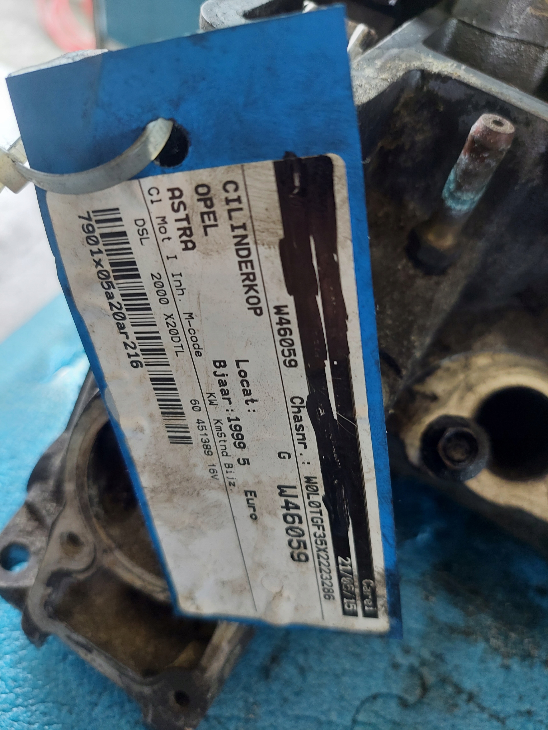 hlava ASTRA G 2.0 DTL X20DTL