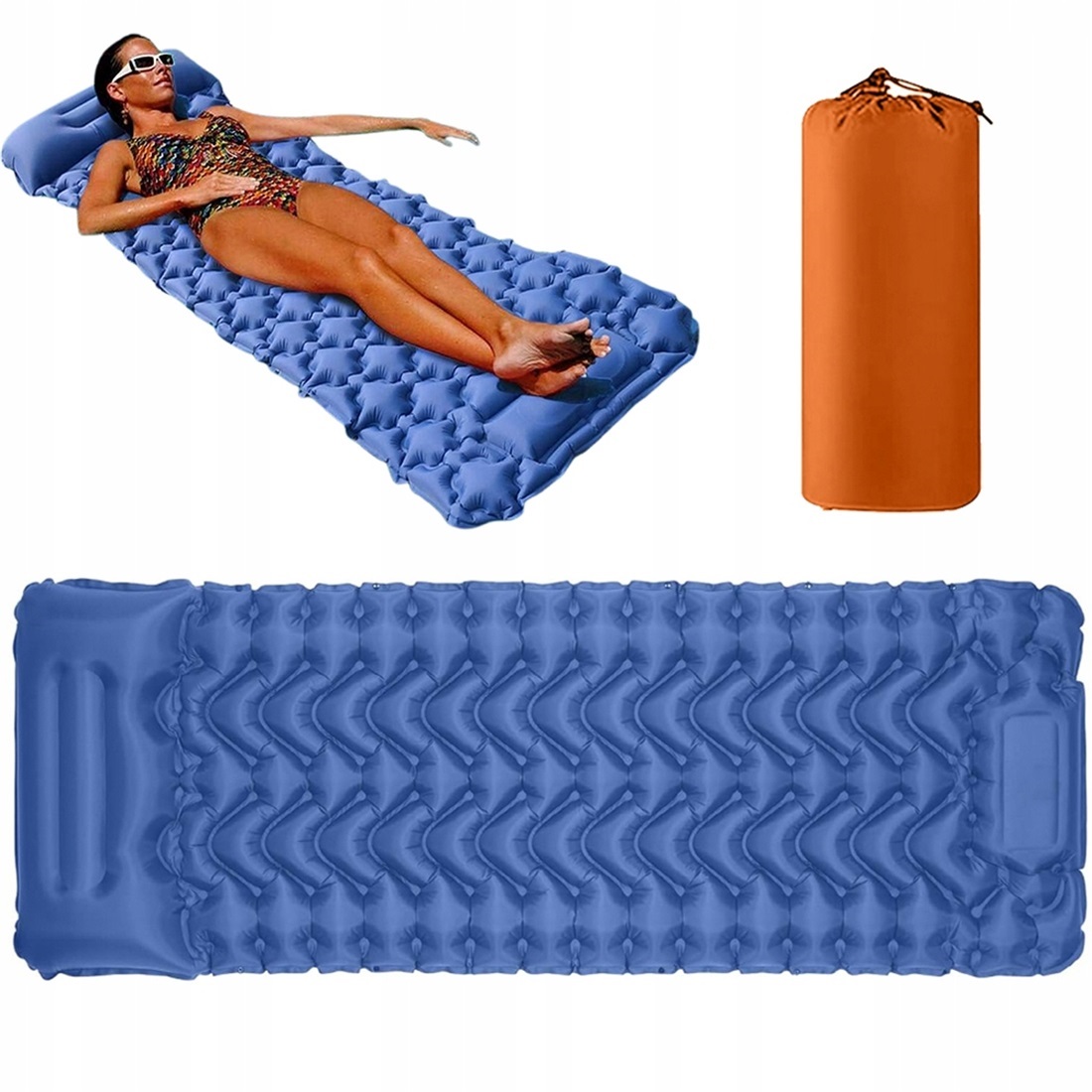 Samonafukovací Kempingová Podložka S Nožní Pumpou Voděodolná Pro Kempování