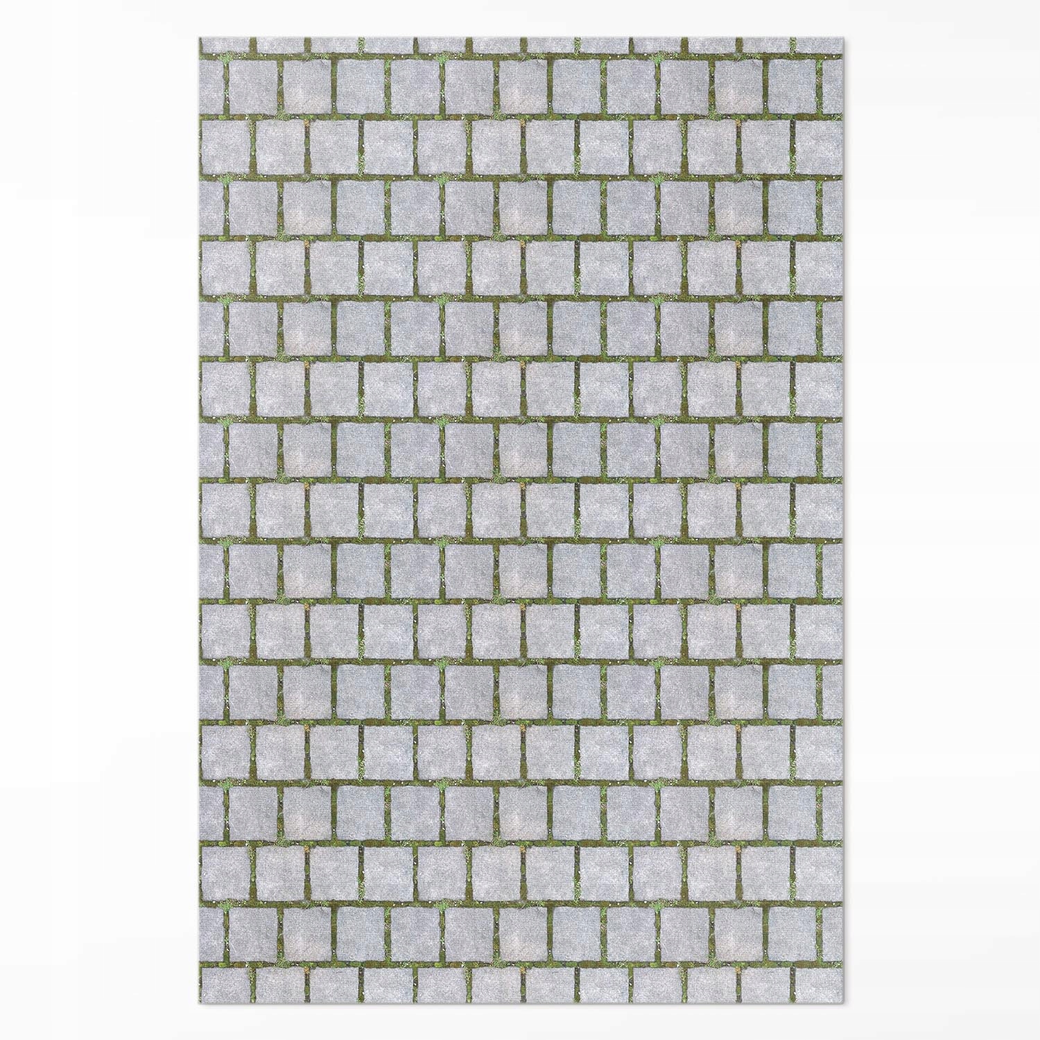 Vinylový koberec do loftových interiérov Kamenná cesta s machom XXL 150 x 225 cm