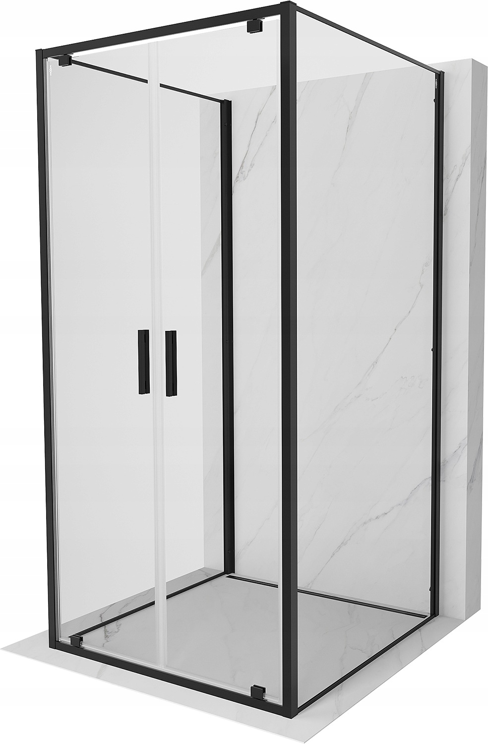 Mexen Exo-3S kabina prysznicowa 3-ścienna uchylna 110 x 110 cm, transparent