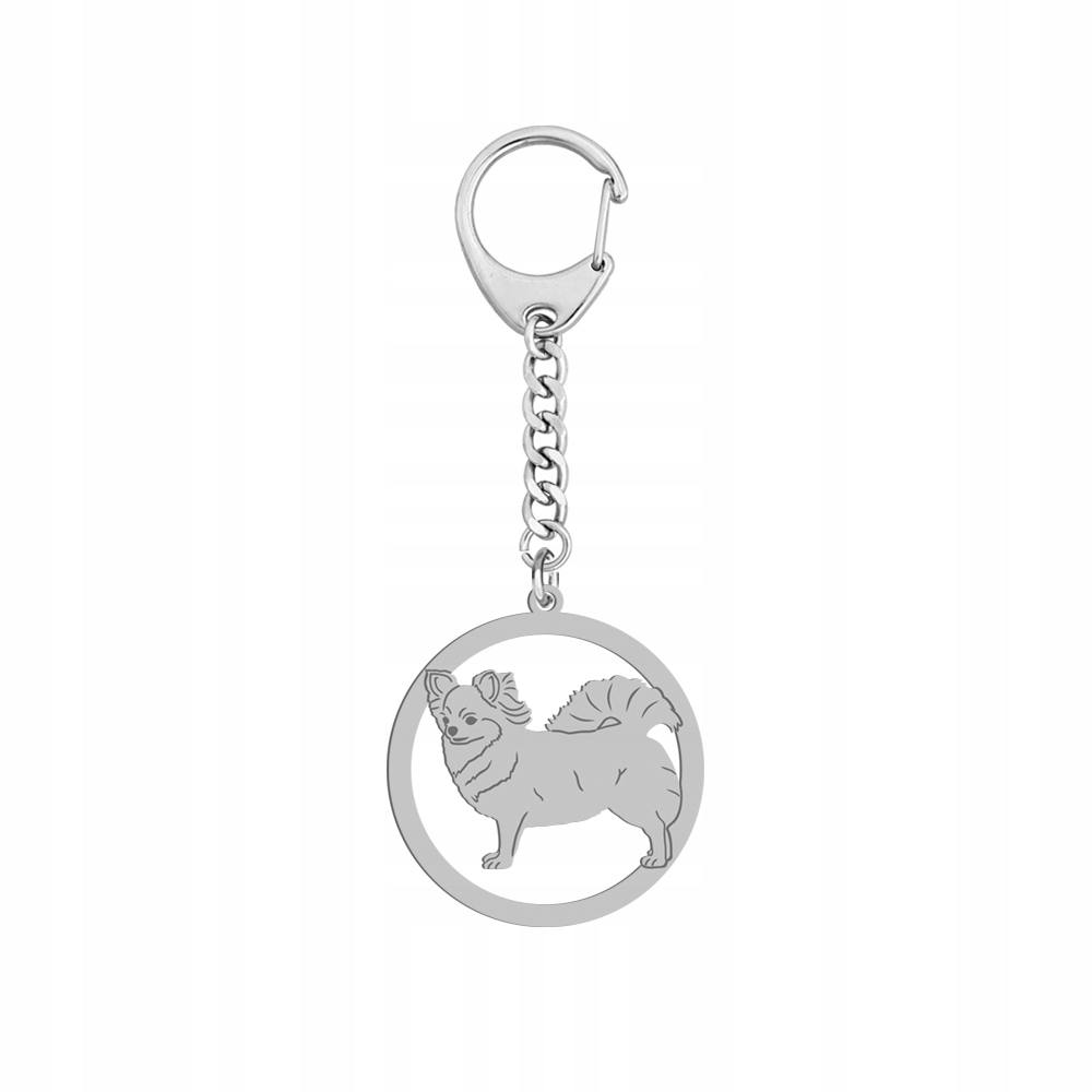 Přívěsek Na Klíče Chihuahua Dlouhosrstá Stříbro925 Dárek Dedikace Gravírování Bonus