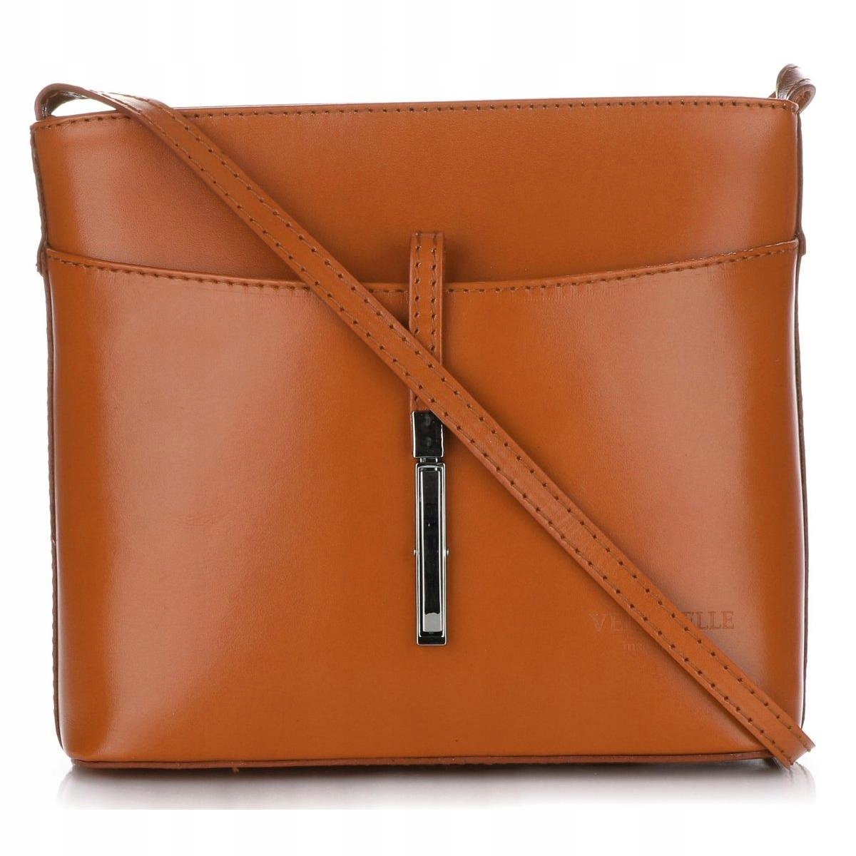 Elegantní kožená kabelka Přes Rameno Červená