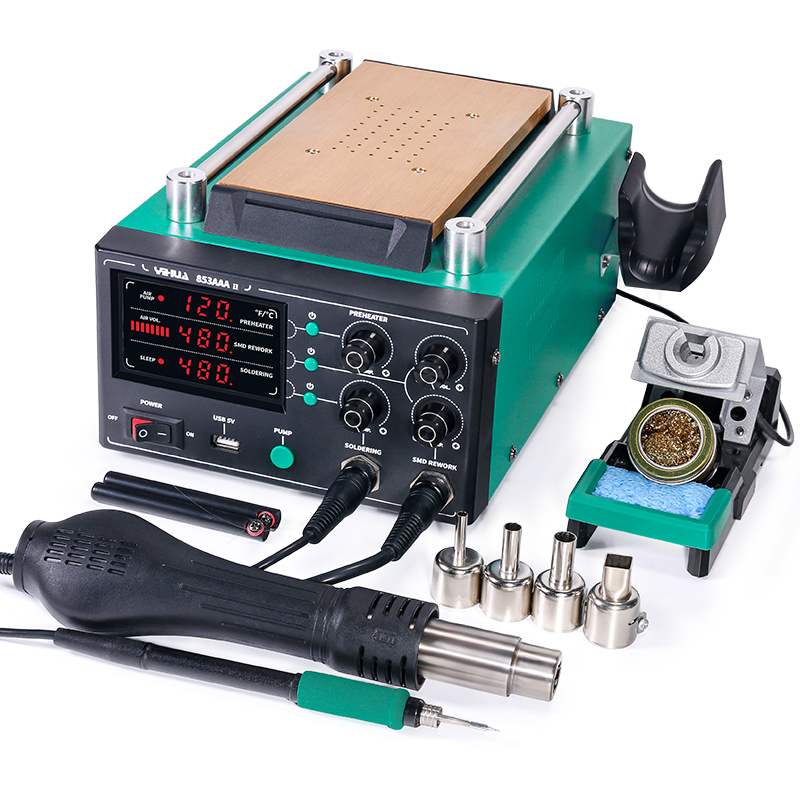 Stacja Lutownicza Groty C210 Hotair Podgrzewacz LCD 853AAA-II 3w1 1170W