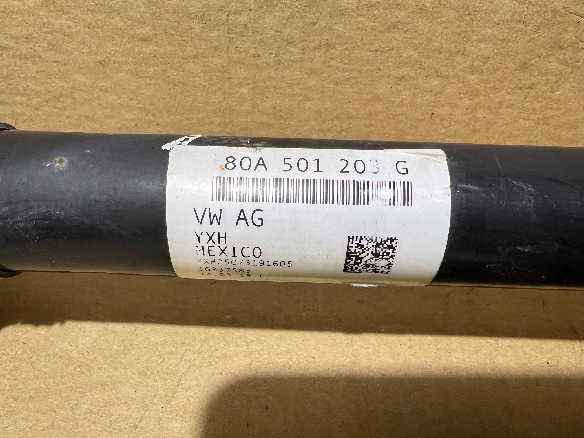 AUDI Q5 80A 2.0 TFSI semi-axis left rear left rear part 80A501203G