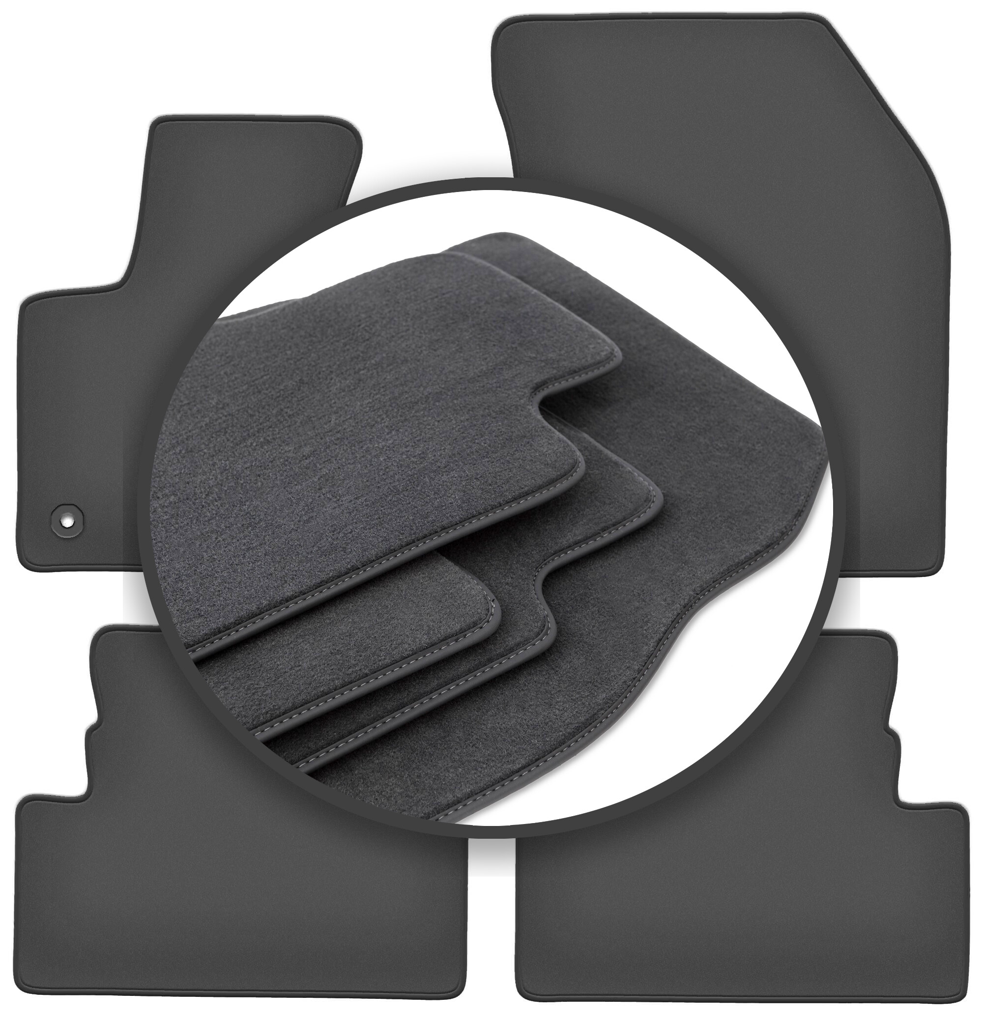 Велюровые коврики велюровые 4 Эл.