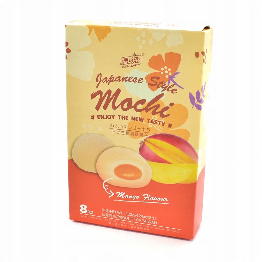 

Ciasteczka ryżowe Mochi o smaku mango 120g (8szt.)