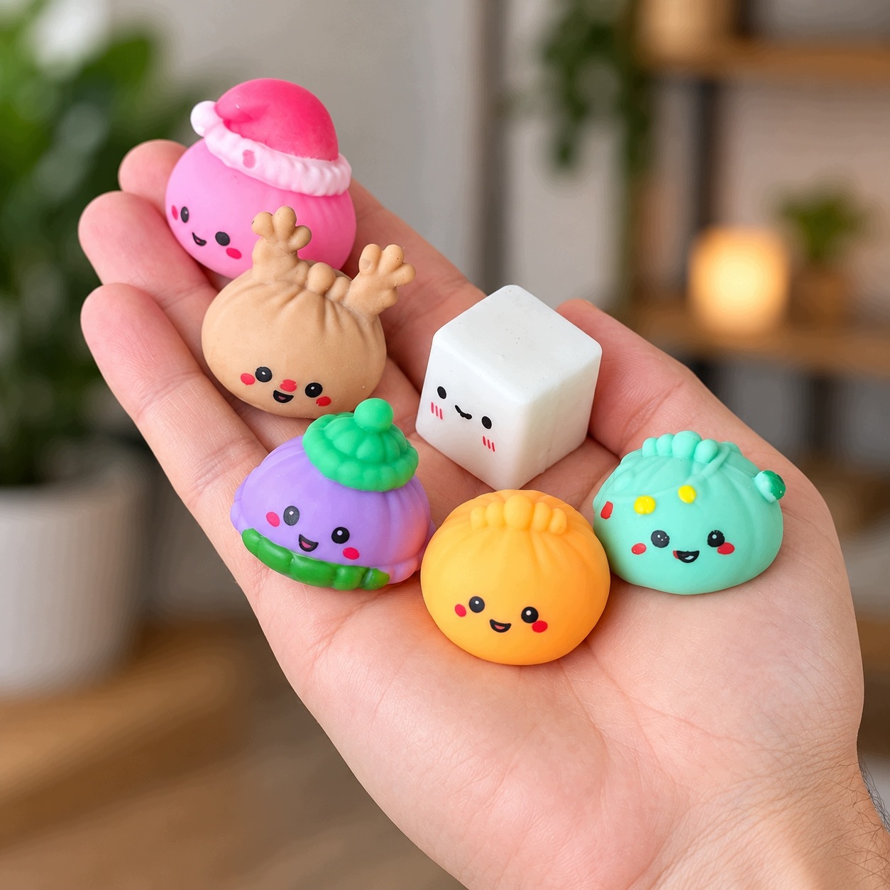 Адвент-календарь Mochi Squishy, 24 мини-мялки разных цветов и форм, от 6 лет — фото 4