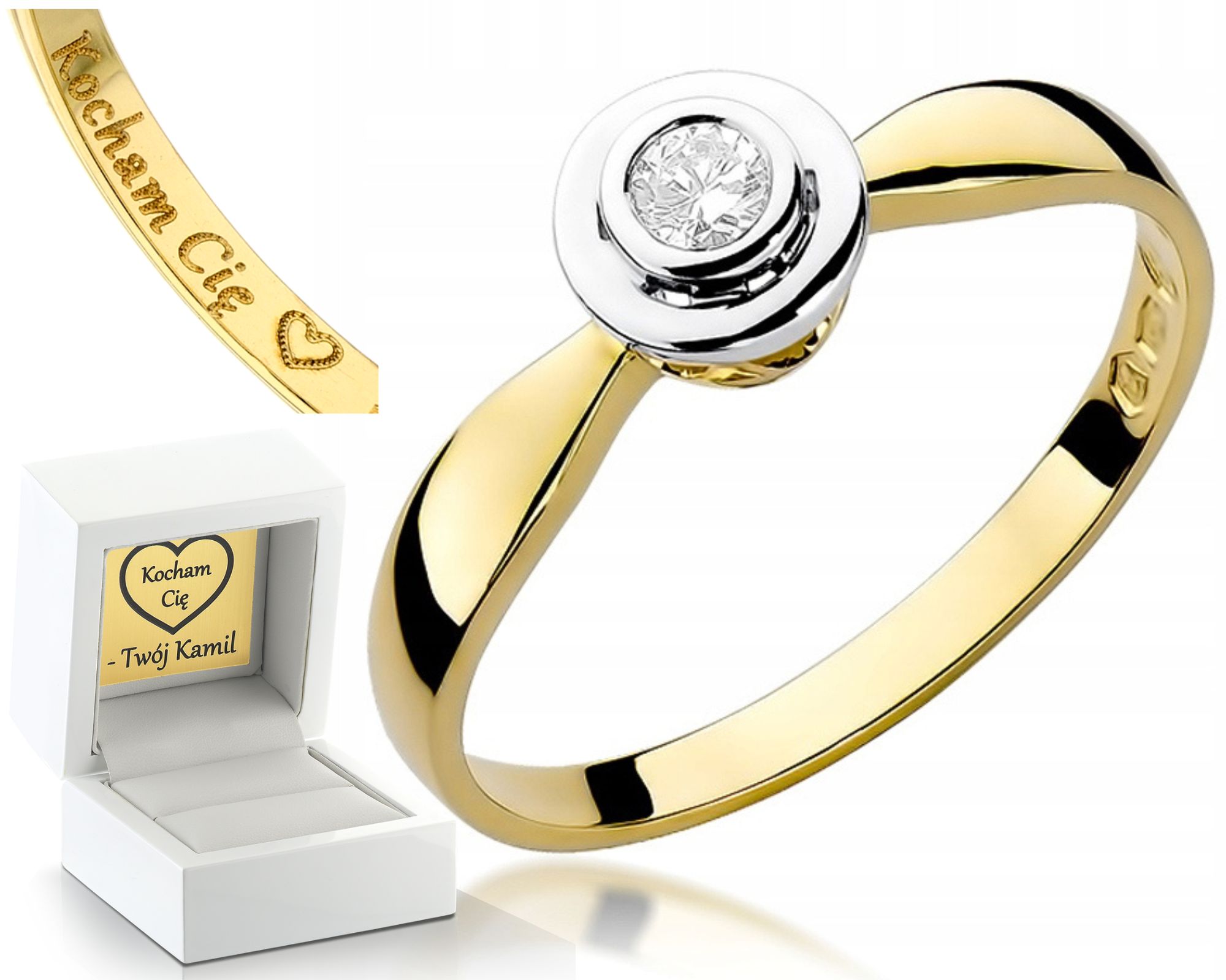 Zlatý Prstýnek Briliant 585 Gravírování Bonus