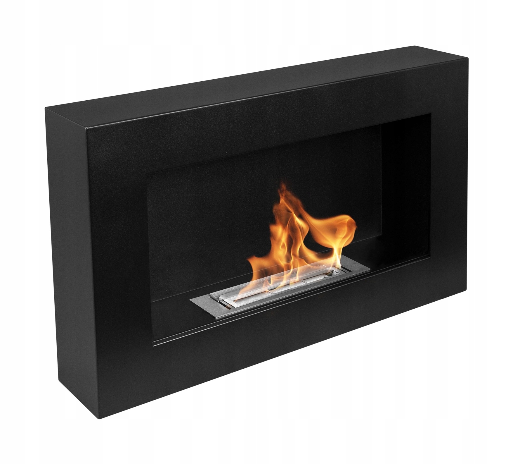 Biokrb závěsný 65x40x12 cm Box Černý strukturovaný matný, Na Biopalivo