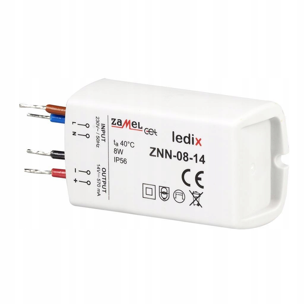 Led zdroj nástěnný 8W 14V DC ZNN-08-14