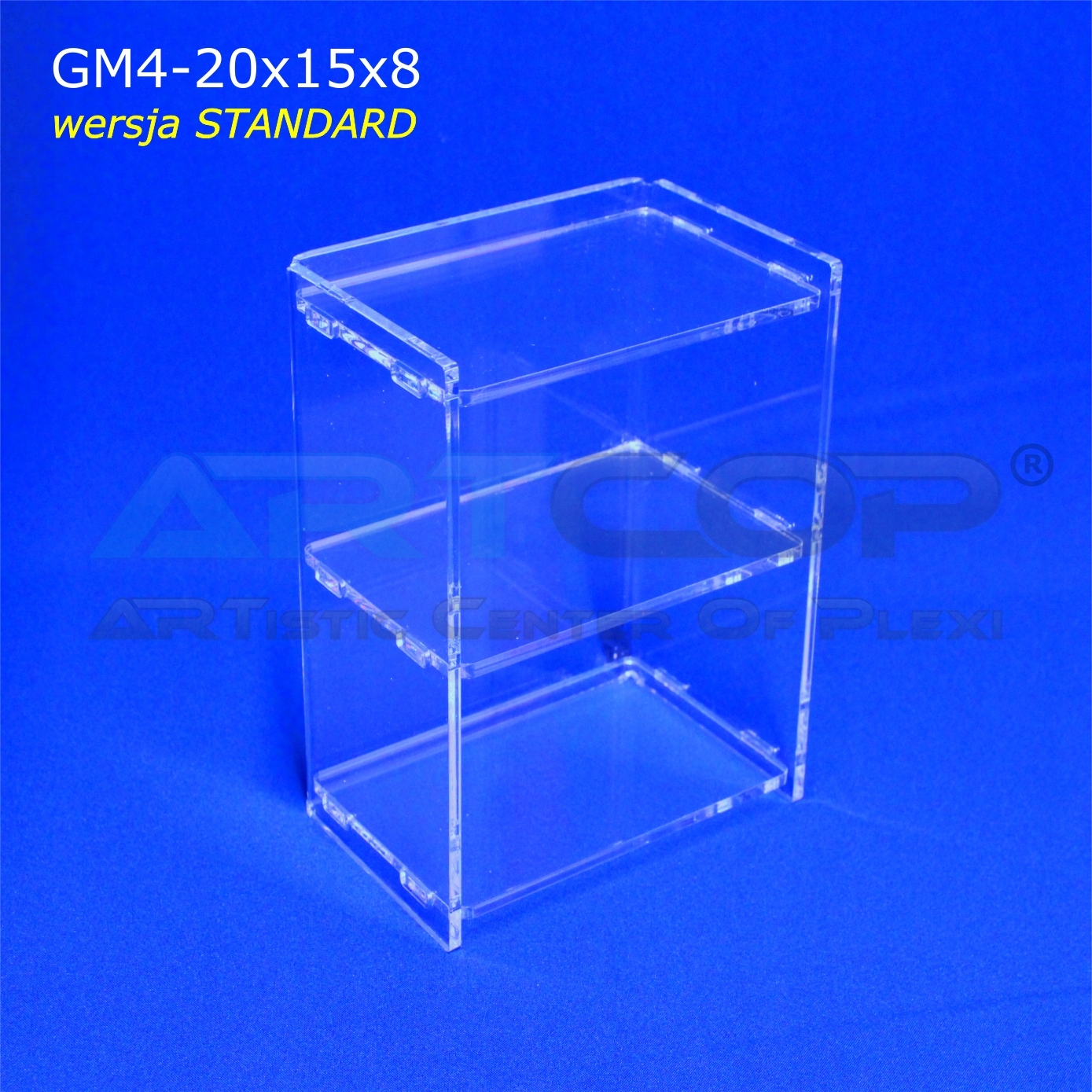 Gablotka 20x15x8 z plexi 4mm, Regał na ekspozycję EAN (GTIN) 64040127766364