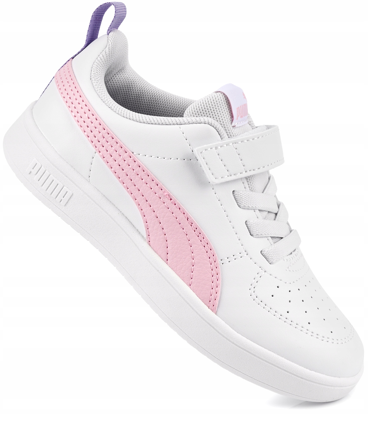 PUMA СПОРТИВНАЯ ОБУВЬ ДЕТСКИЕ КРОССОВКИ ДЛЯ ДЕВОЧЕК БЕЛЫЕ ЛИПУЧКИ