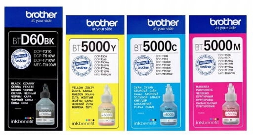 

Brother zestaw atramentów BTD60BK BT5000 C M Y