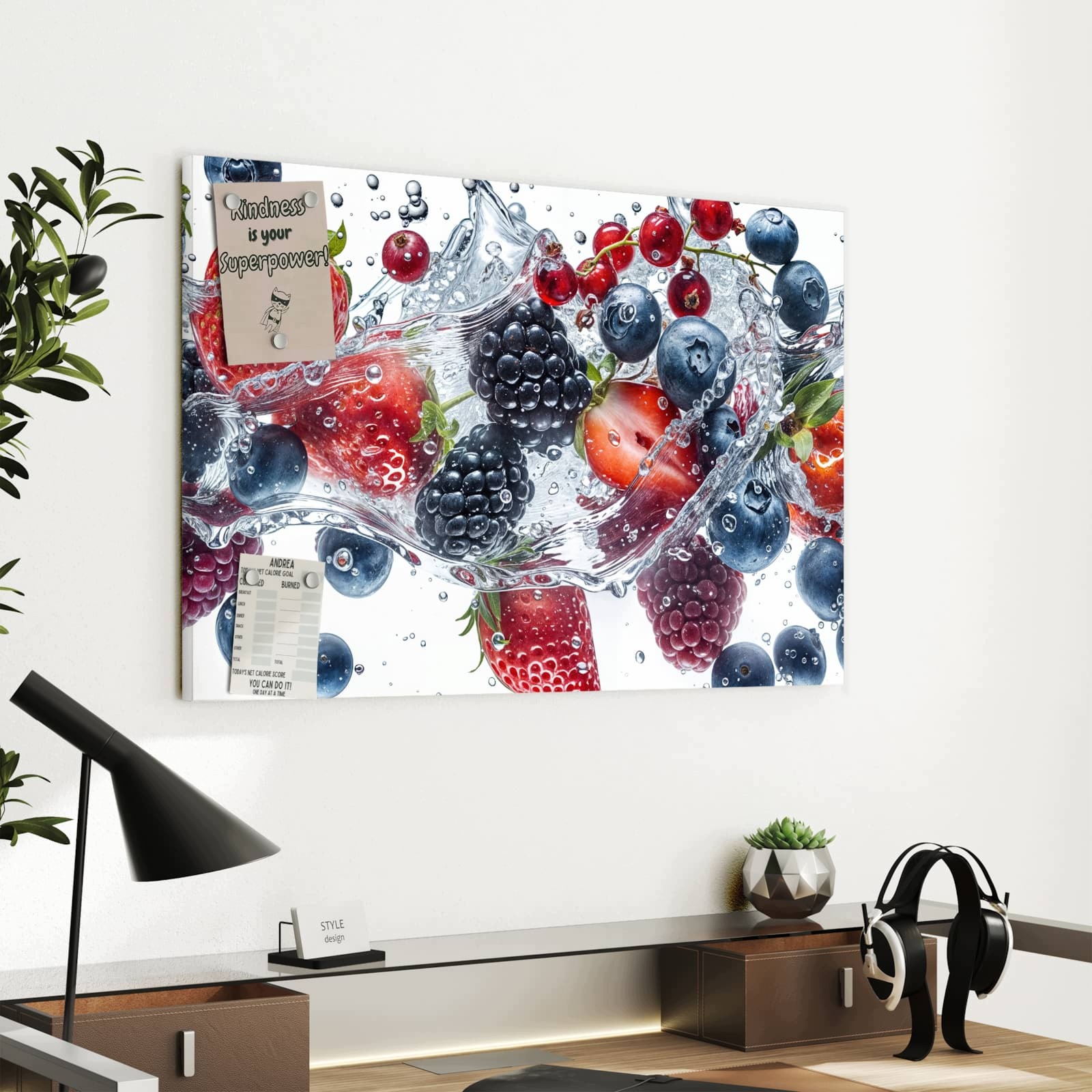 Magnetická tabule Bobule Voda 60 × 40 cm