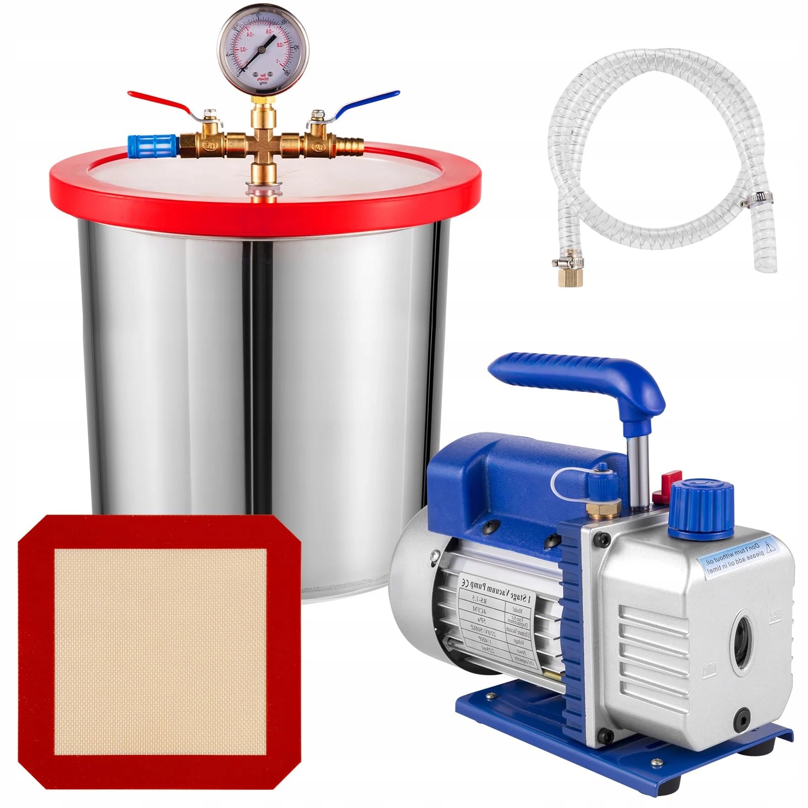 Vakuová pumpa pro klimatizace 1.8 Cfm, 1/4 Hp s manometrem a ochranou proti zpětnému toku oleje