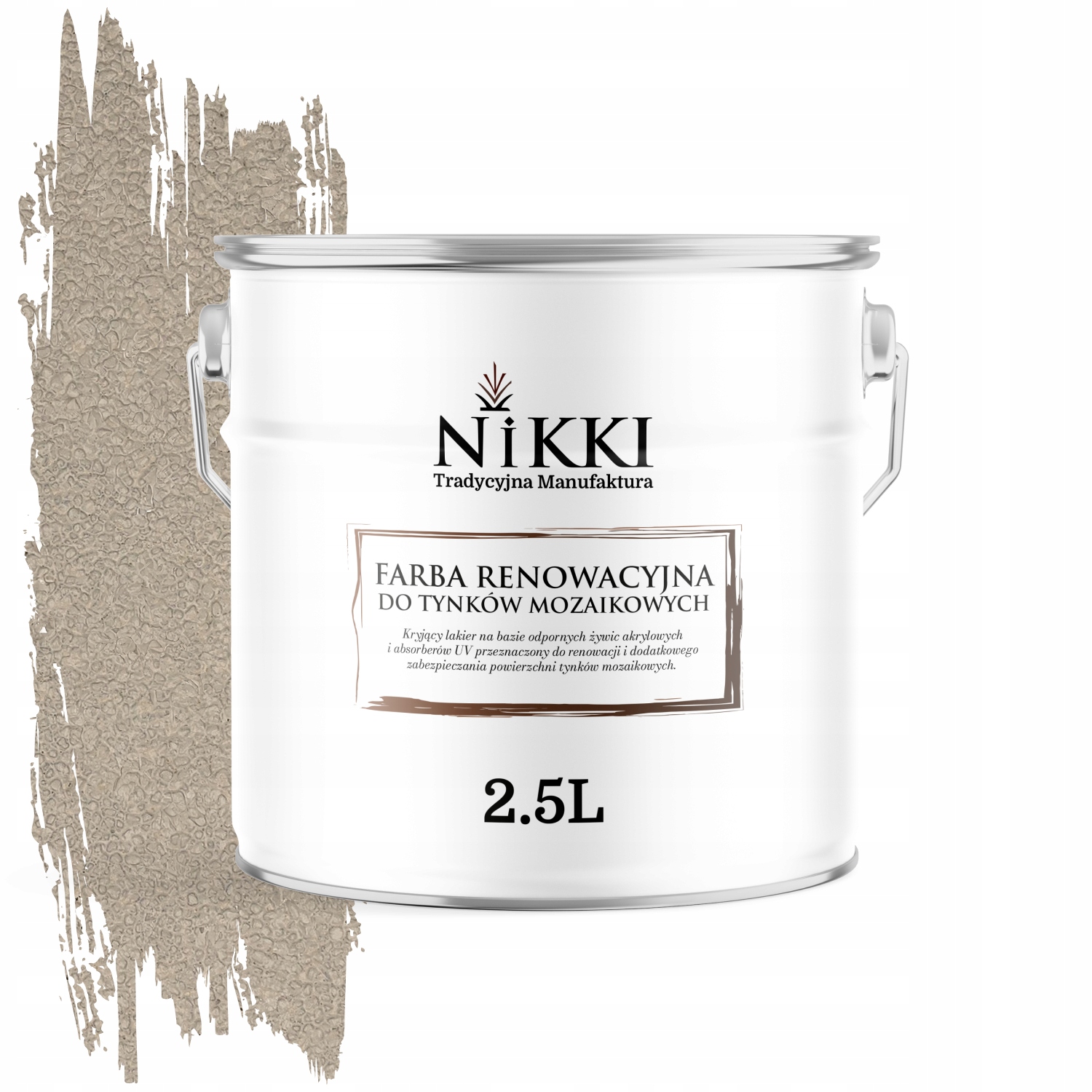 Renovačná farba na mozaikovú omietku 2.5L Rýchla obnova Krémová RAL9001