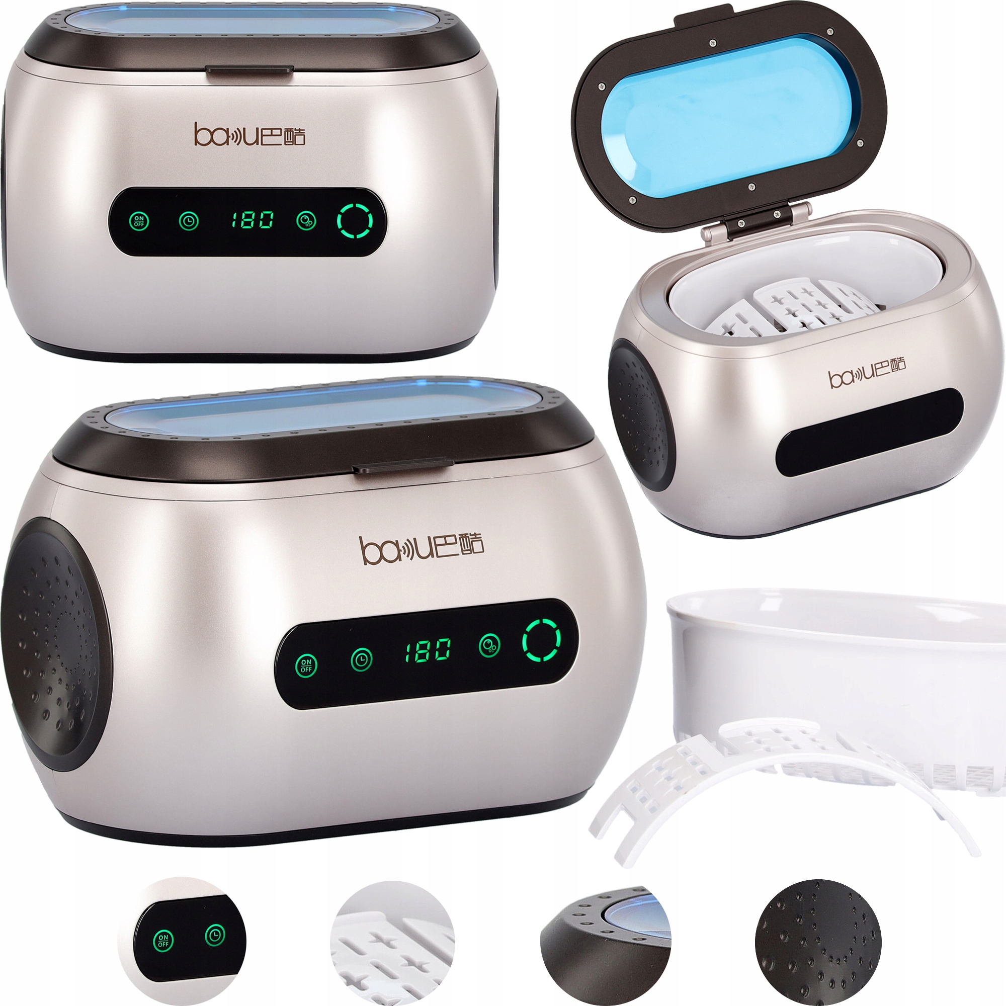 MYJKA ULTRADŹWIĘKOWA 600ml STERYLIZATOR BIŻUTERIA