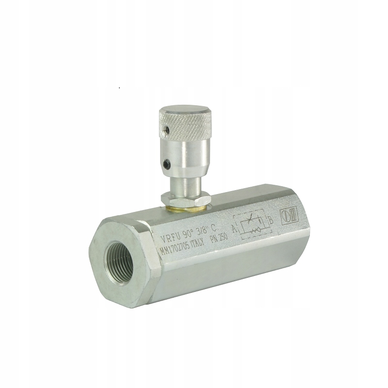 Ventil Vrfu 90C s jednosměrnou regulací, závity: 3/8", průtok: