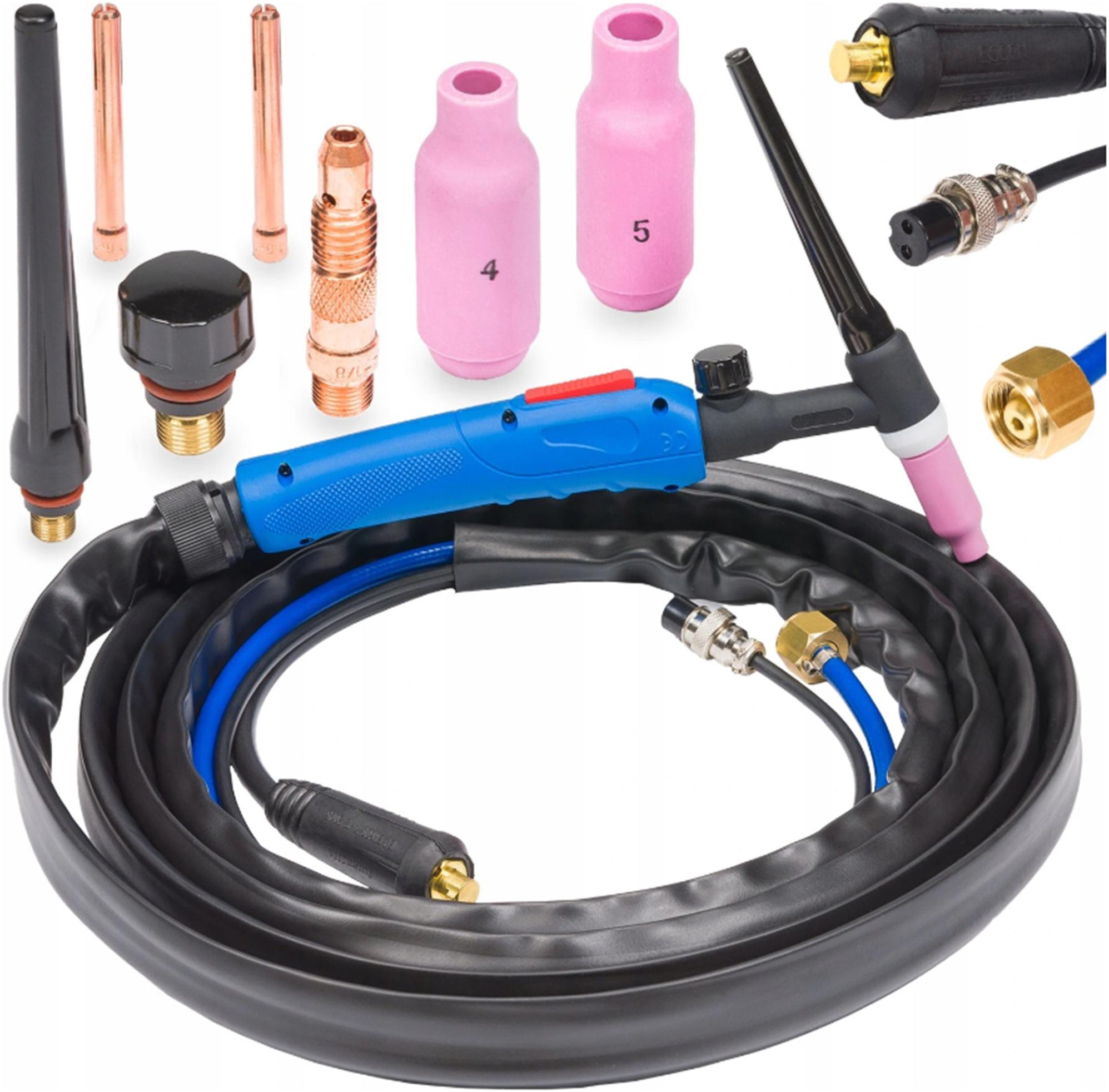 Uchwyt Spawalniczy Przewód Tig Lift Konektor WP-17V 16/25 4m Powermat