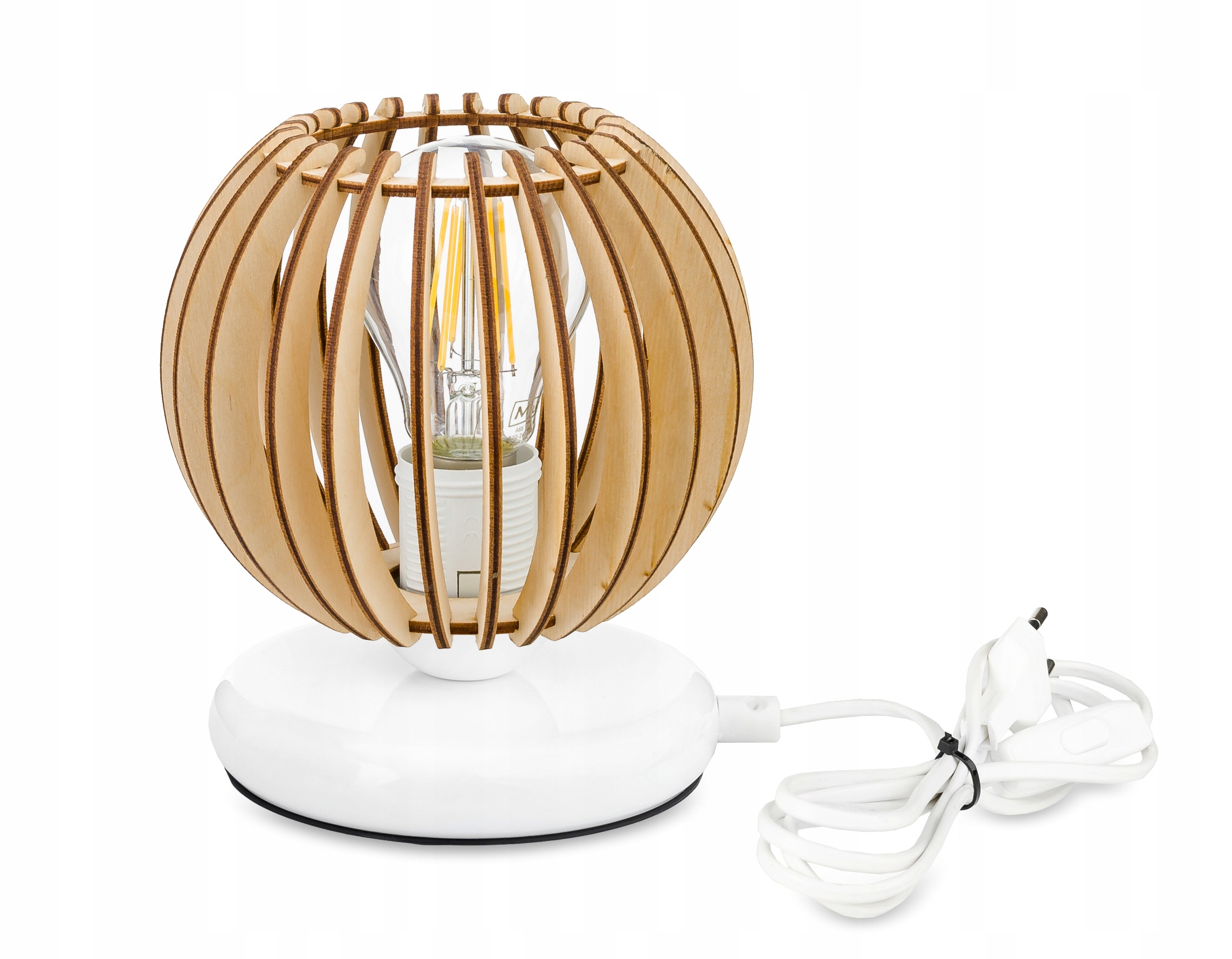 

Lampka nocna Lampa stołowa loft na led E27 Drewno