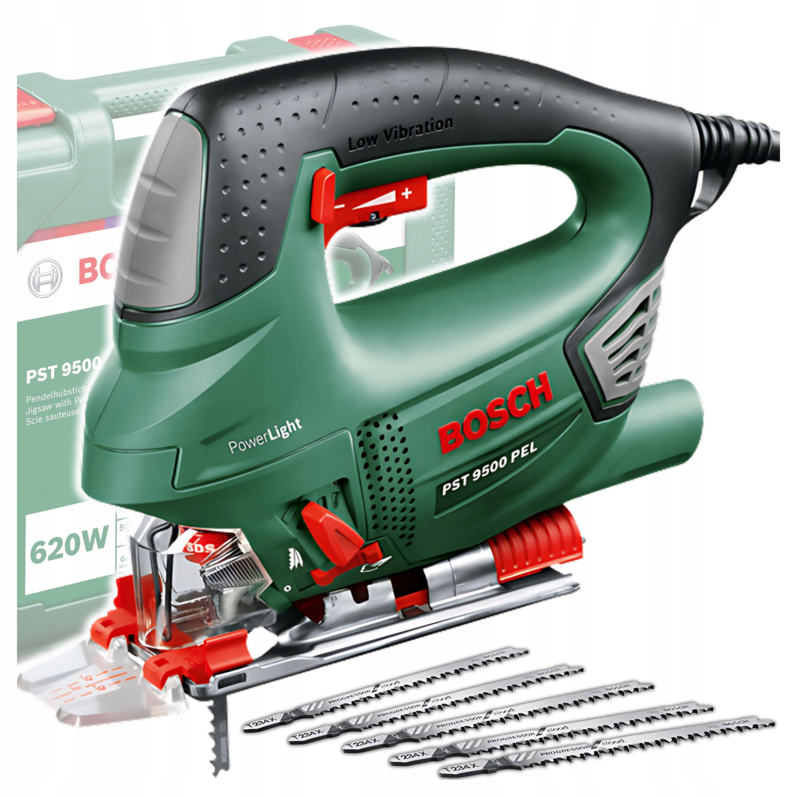 Bosch Diy Pst 9500 Pel Wyrzynarka sieciowa o mocy 620W w walizce 06033A0204
