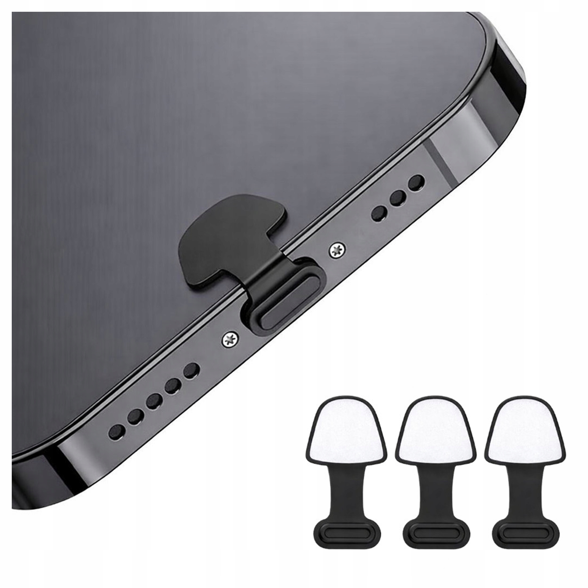 3x Zatyczka przeciw kurzowi do gniazda ładowania Usb Typ C Type C klej 3M