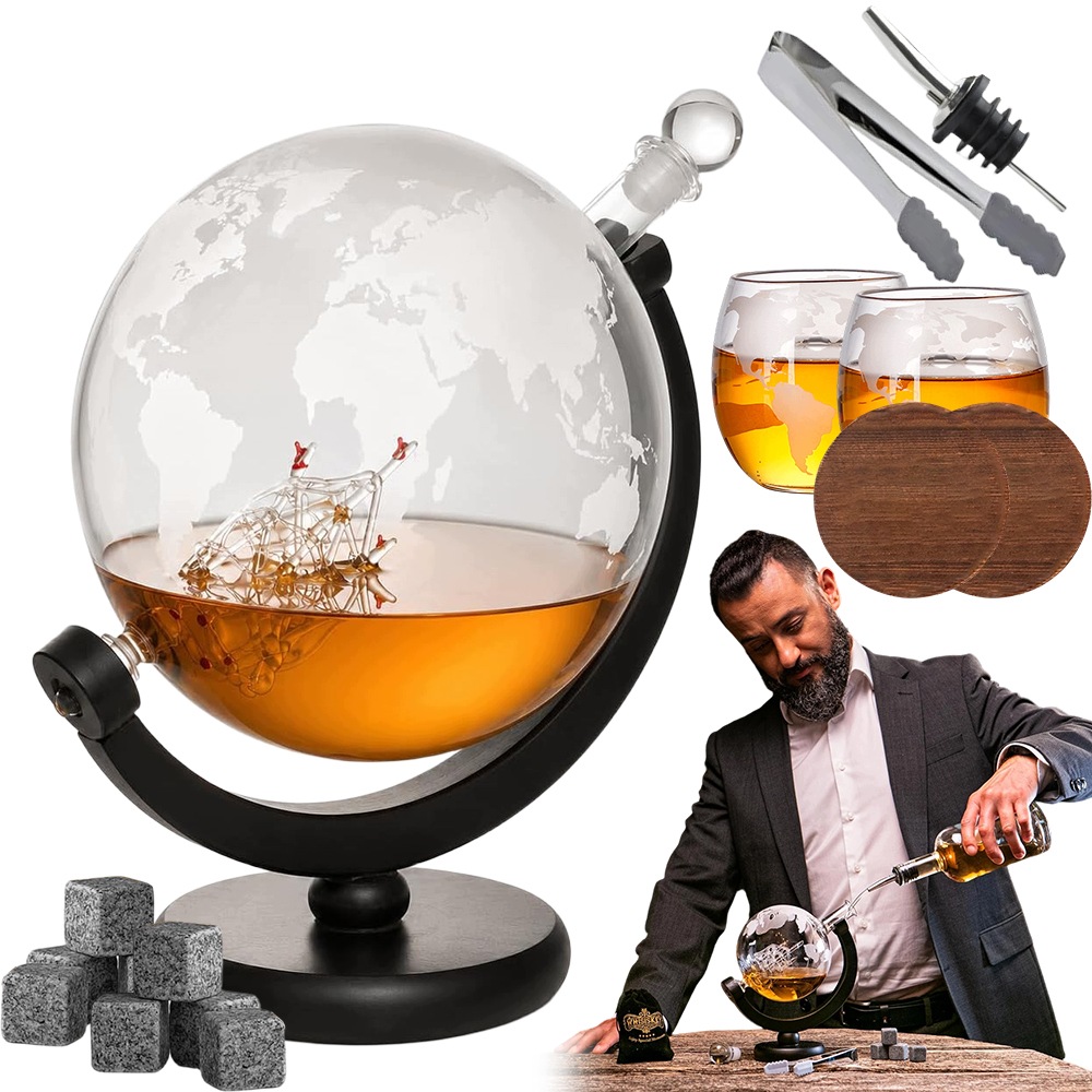 Karafa na whisky Globus Dárková Sada Prestižní Deluxe Multifunkční