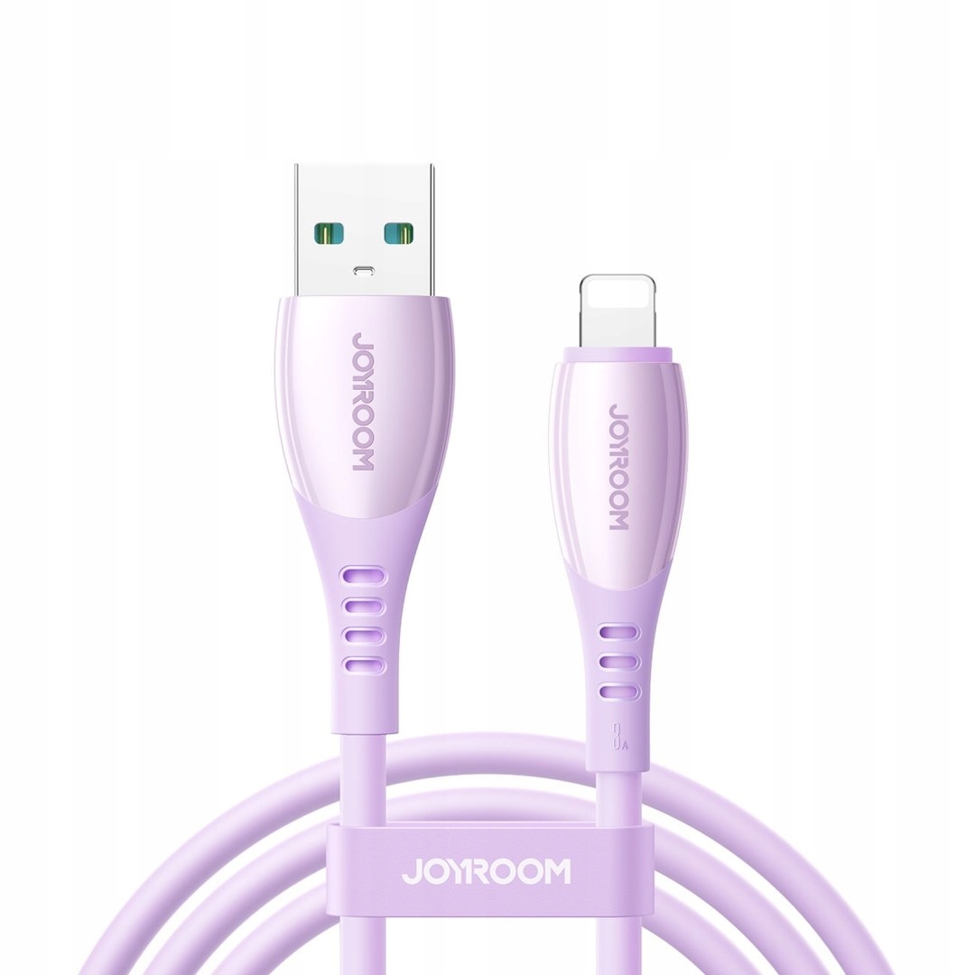 Kabel przewód Usb-a iPhone Lightning Vibrant Series 3A 1.2m fioletowy