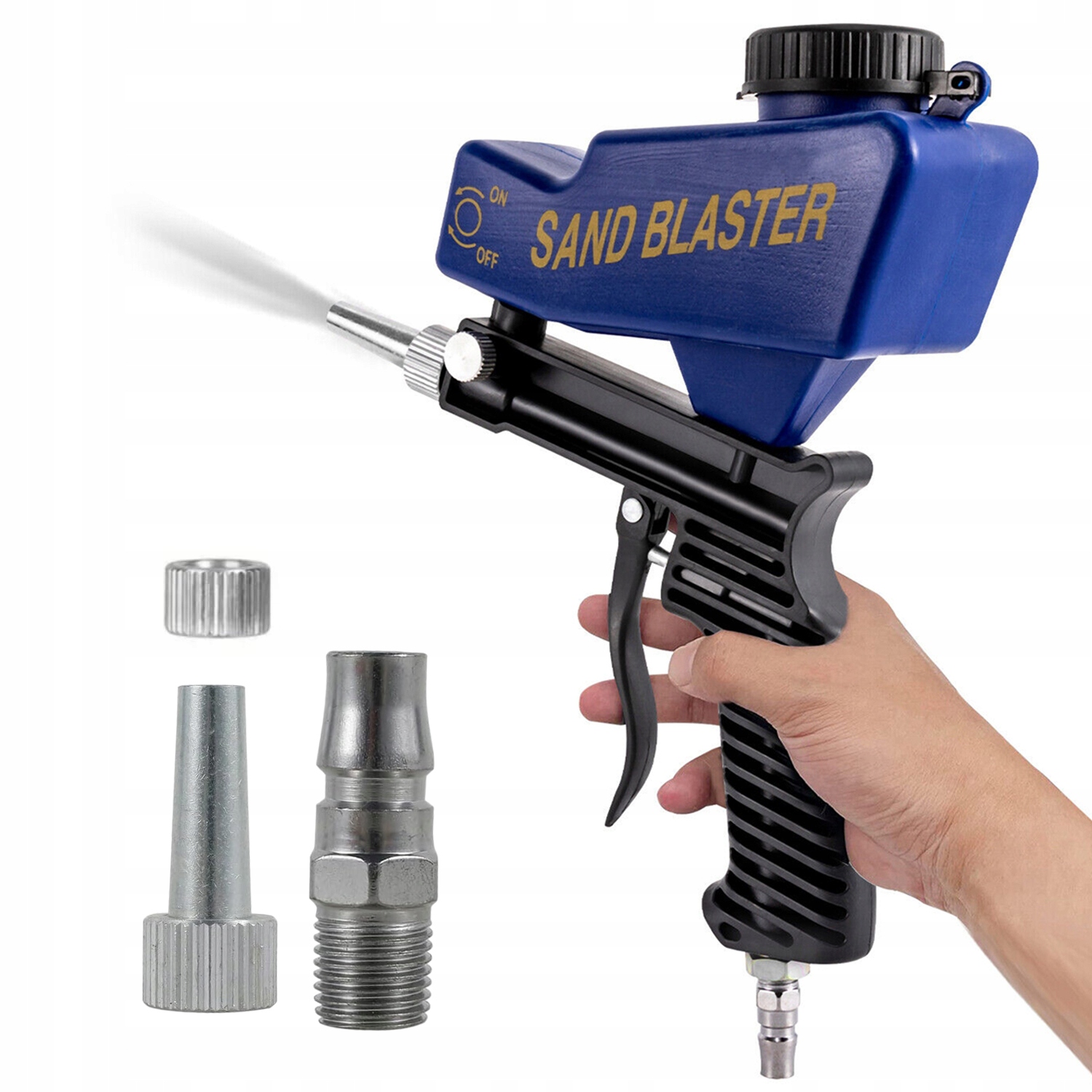 Pískovací Pistole S Pneumatickým Zásobníkem 800 ml 90 Psi Pískovačka