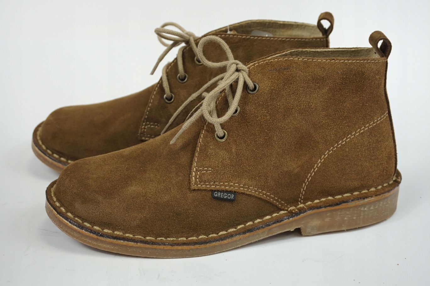 Ponadczasowe Trzewiki Welurowe Jasno Brązowe 39