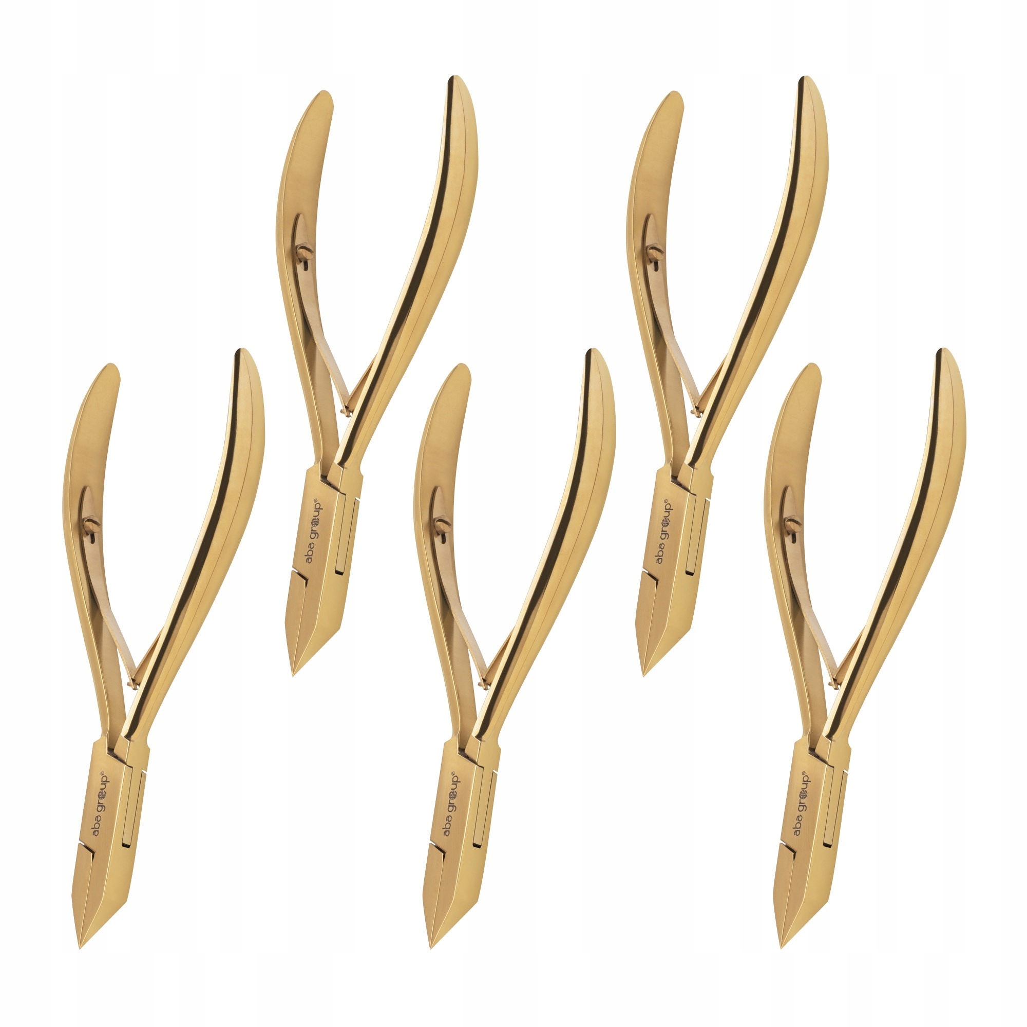Podologické kleště na nehty dvoupružinové zlaté 17 mm 5 ks Aba Group 1193