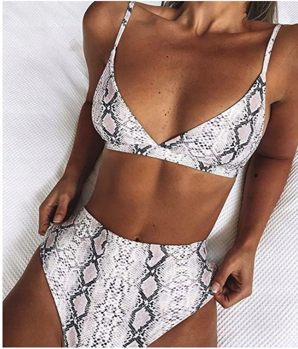 STRÓJ KĄPIELOWY WĄŻ SKÓRA WĘŻA BIKINI ZWIERZĘCY L Model SK-84