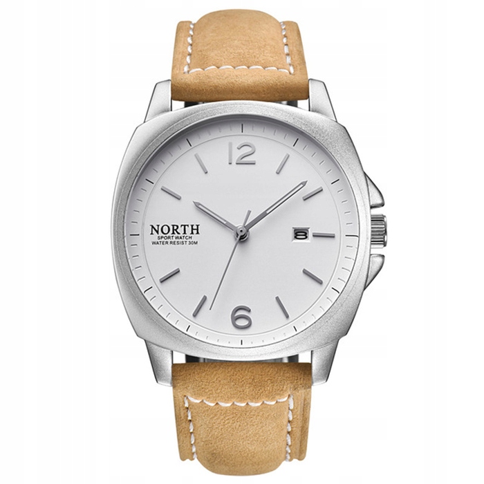 Pánské hodinky North analogový kožený řemínek datumovka