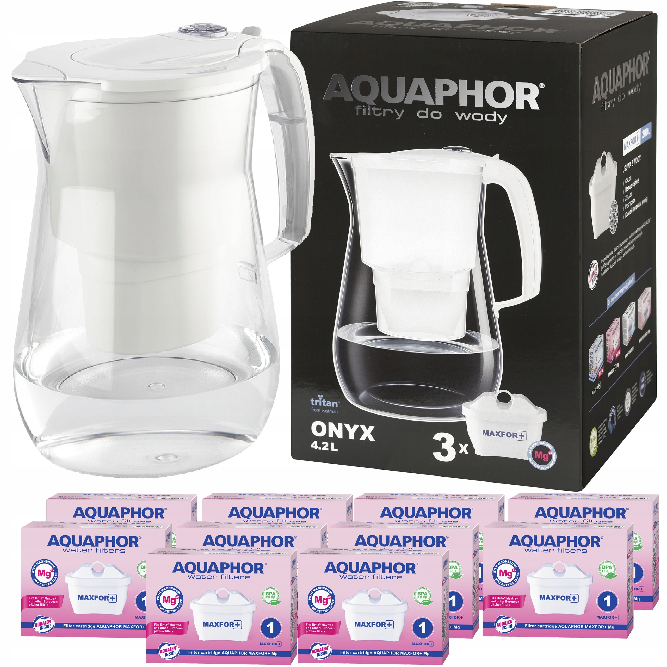 Filtrační konvice na vodu Aquaphor Onyx 4,2+ 10 Maxfor Mg