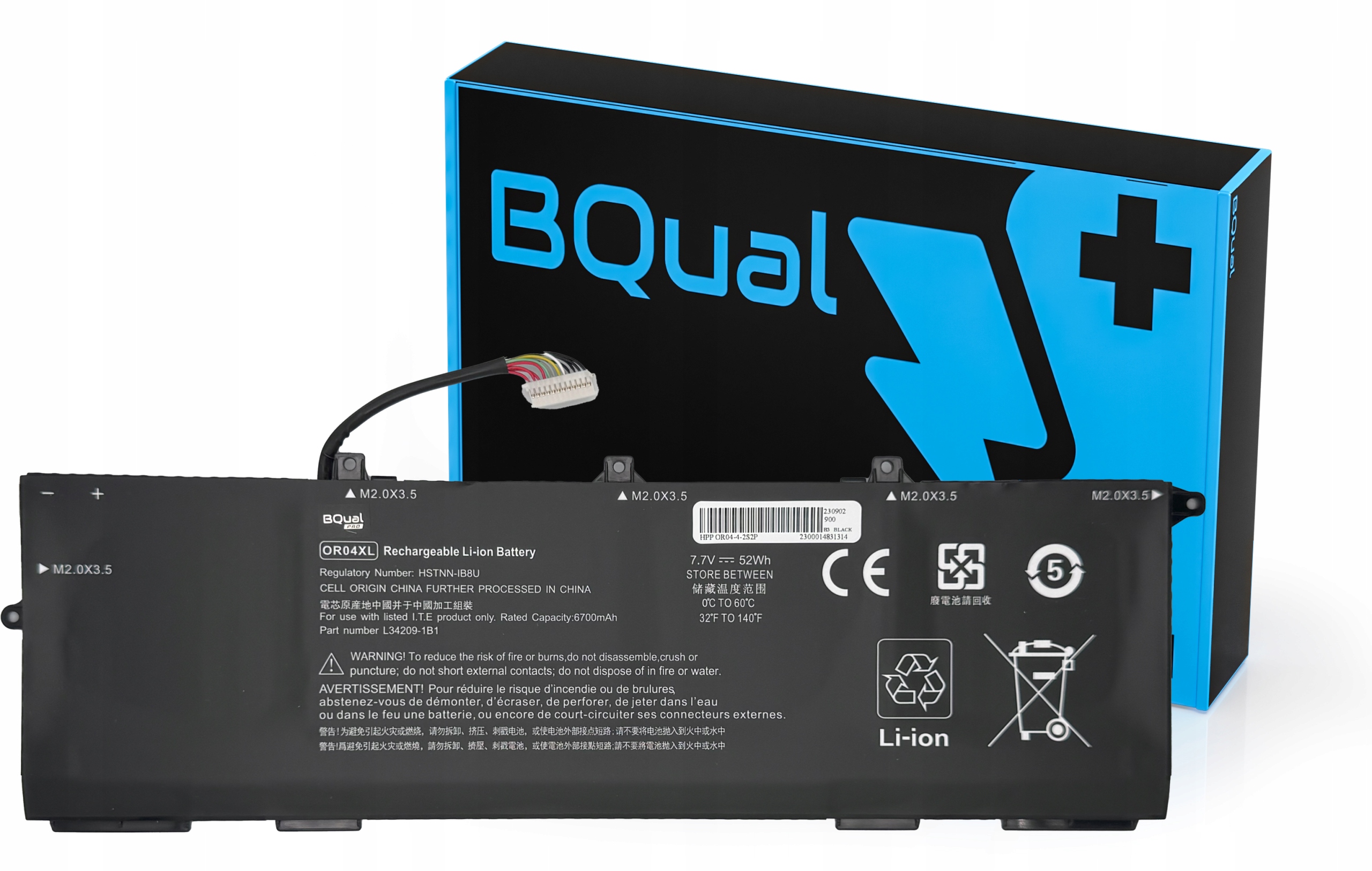 Bateria OR04XL do laptopa Hp EliteBook X360 830 G5 G6 50Wh 7.6V