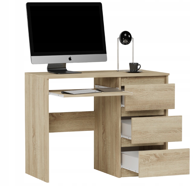 Nowoczesne BIURKO KOMPUTEROWE 96 STOLIK STÓŁ N-3 SONOMA