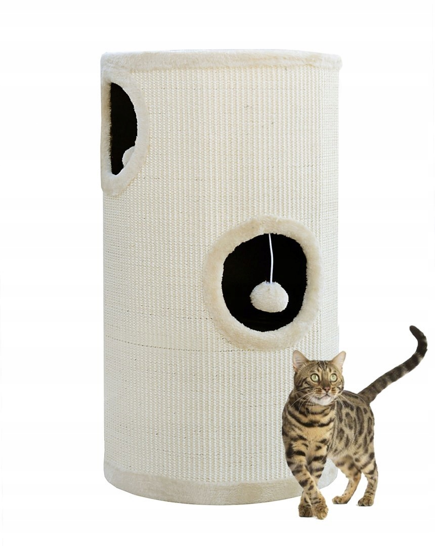 

Drapak Tuba Wieża Legowisko 70CM Beżowa Sizalowa