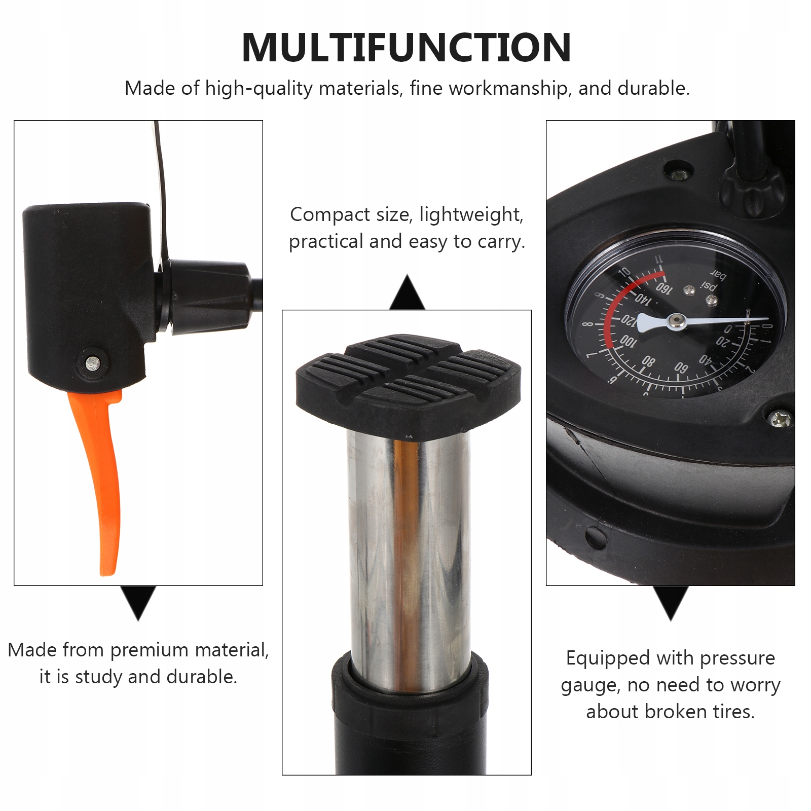 1 szt. Kompaktowa praktyczna pompka rowerowa Marka inna