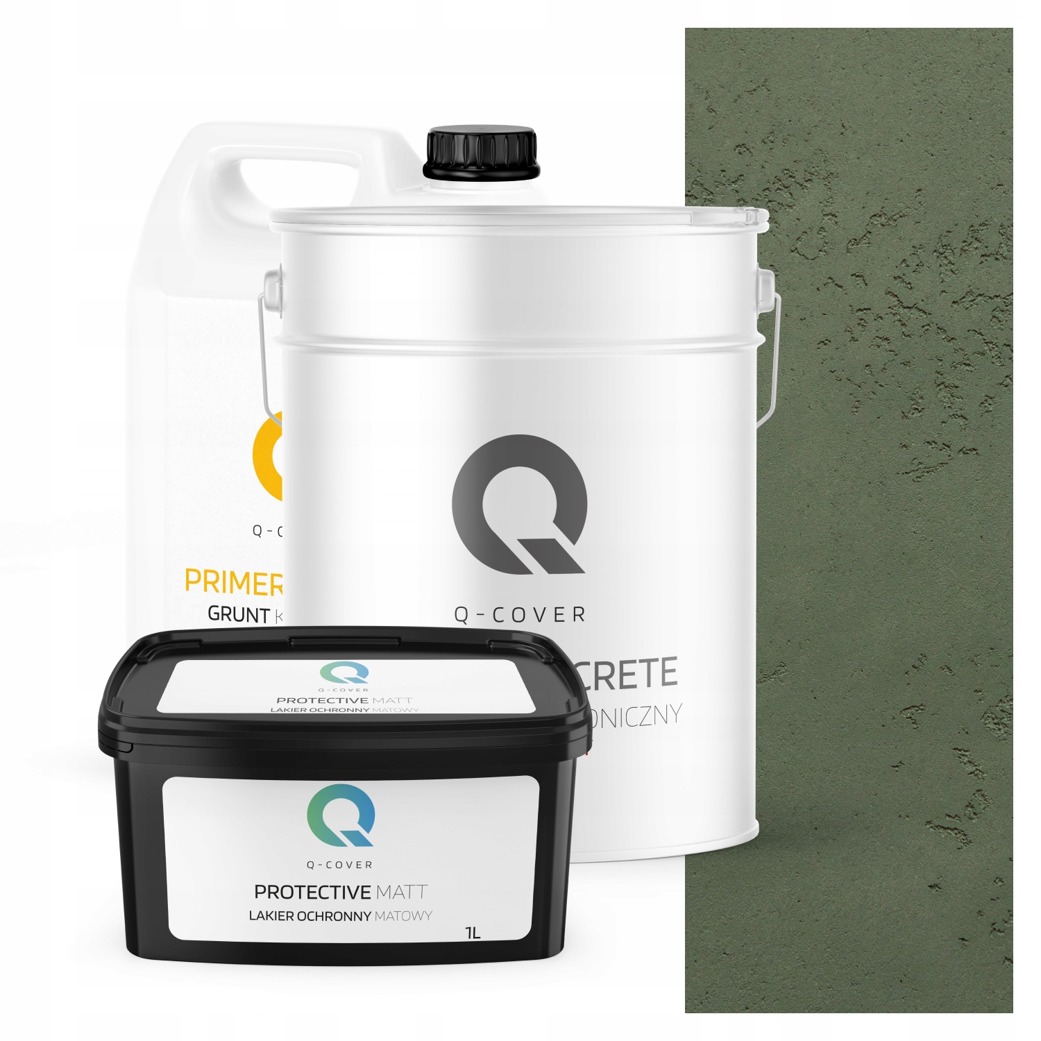 Architektonický Betón Vnútorný Zelený Tmavý F466 19 kg 10 m2