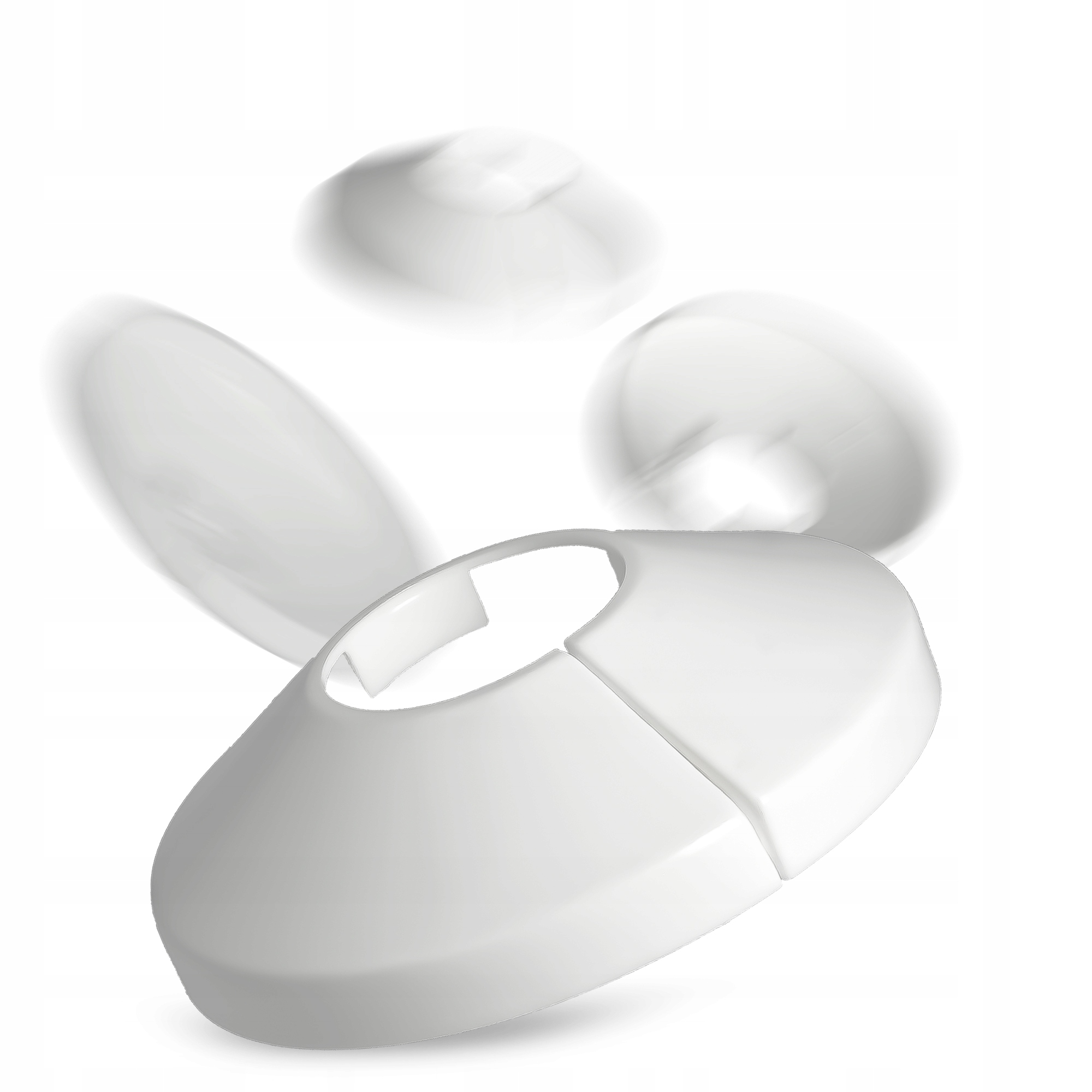 Rozetka maskująca pojedyncza do rur fi 20 mm biała Typ kształtka