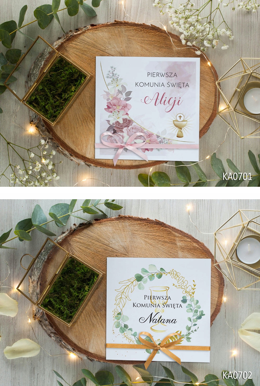 Zaproszenia na Pierwszą Komunię Świętą komunijne dla chłopca 48h + GRATIS Marka bez marki