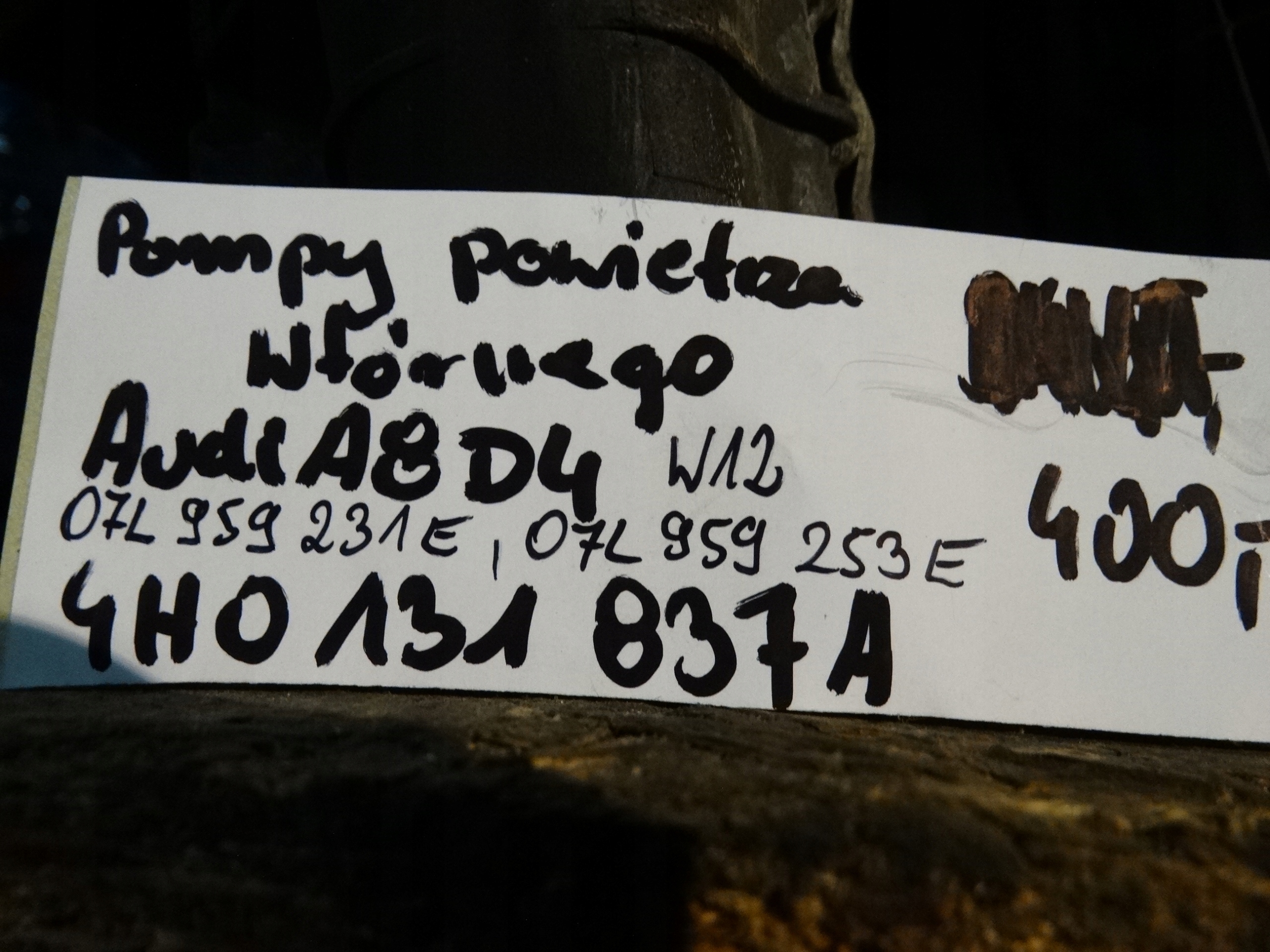 IDEALNE POMPY luft WTORNEGO AUDI A8 D4 W12 1