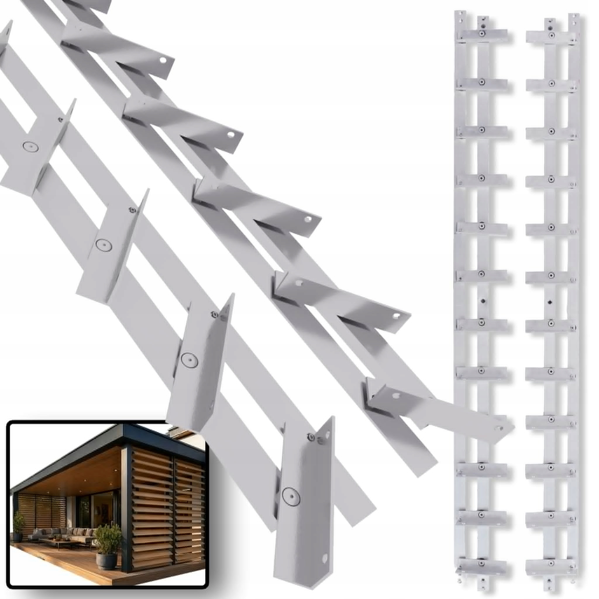 Mechanizmus pre záhradné žalúzie 100 cm, regulácia hliníkových lamiel